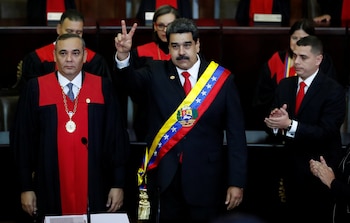 Nicolas Maduro durante la ceremonia