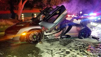 El McLaren Senna quedó completamente