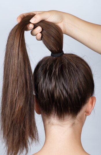 1.Hacé una cola de caballo