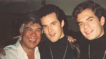 Leo Satragno con su padre,