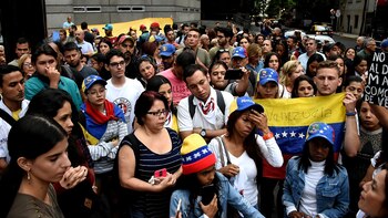 Protesta de venezolanos en Buenos
