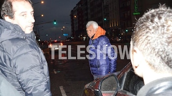 Raúl Lavié llegando al teatro