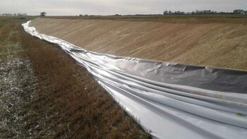 Así quedó el silobolsa de