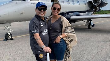 Rocío Oliva con Diego Maradona