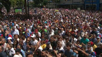 Juan Guaidó, en el acto