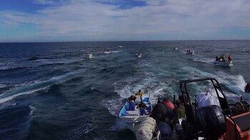 Más de 35 embarcaciones atacaron