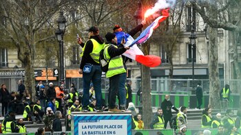 Una manifestación de los chalecos