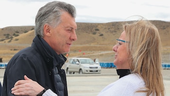 Mauricio Macri, ayer, en Santa