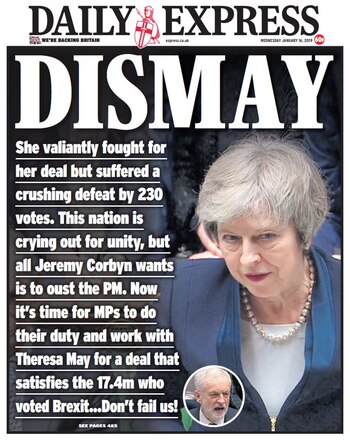 “Dismay”, titula el Daily Express.