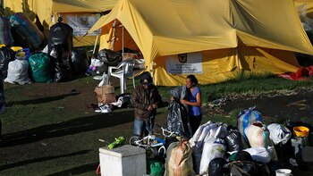 Campamento de refugiados venezolanos en