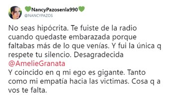 La periodista cuestionó la opinión