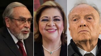 Bernardo Bátiz, Verónica de Gyves y Alejandro Gertz Manero son la terna de candidatos a fiscal general que eligió López Obrador. (Foto: Especial)