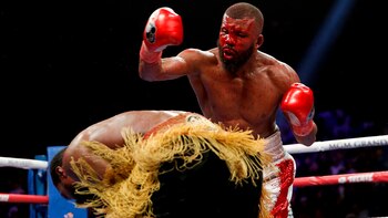Marcus Browne ducks during his