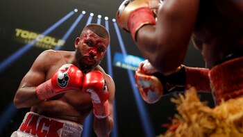 Badou Jack, left, fights Marcus
