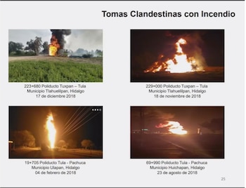 Imágenes de los incendios ocurridos