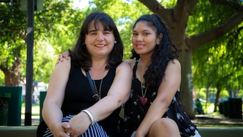 “Esta es la mamá que yo quería”, dice Milagros. (Foto: Lihue Althabe)