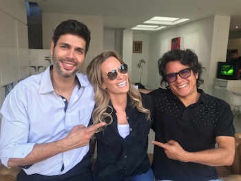 Natalia Denegri junto a Juan David Galindo y Herney Luna