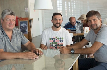 Leonardo Grosso con Ariel Ciano,