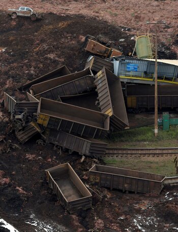 Vista aérea del desastre en