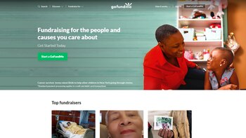 El sitio web GoFundMe se
