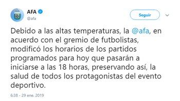 El comunicado de la AFA