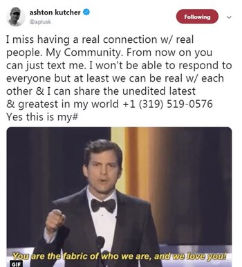 Ashton Kutcher quiere tener una