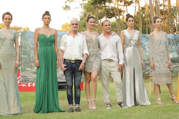 En el cierre del desfile