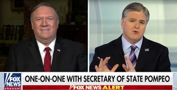 Pompeo le dijo a Hannity que Donald Trump había hablado por teléfono con Juan Guaidó.