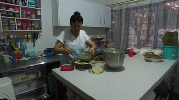 La señora Guadalupe aprendió la