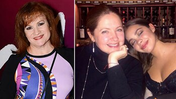 De este lado, Lucía Galán; de aquel, Andrea del Boca y su hija, Anna Chiara