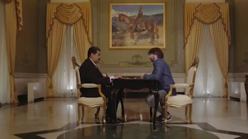 El presidente Nicolás Maduro frente al periodista catalán Jordi Évole