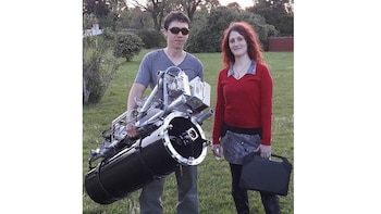 Ezequiel y Nadia posan con