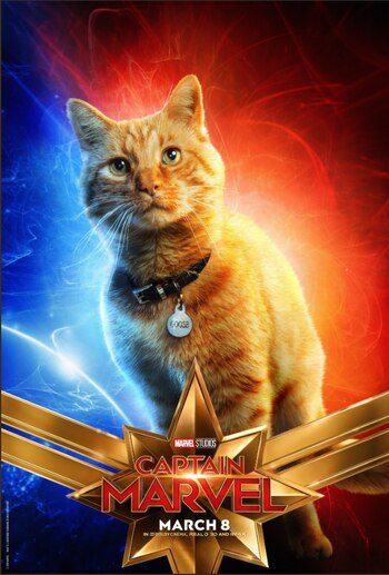 En los cómics, Goose cuenta con poderes, pues es el último superviviente de una raza extraterrestre (Foto: Twitter @captainmarvel)