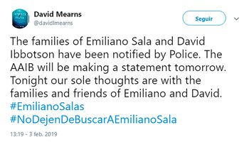 La confirmación del hallazgo realizado