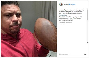 La publicación de Ronaldo