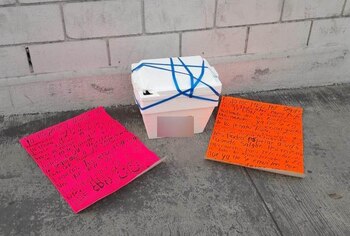 Una de las hieleras encontradas