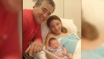 Héctor Basanta, su mujer y