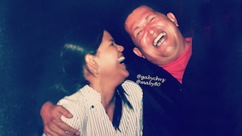Hugo Chávez y su hija