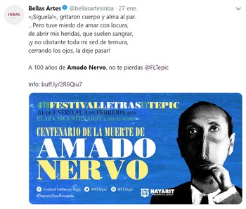 (Foto: Twitter/Bellasartesinba)