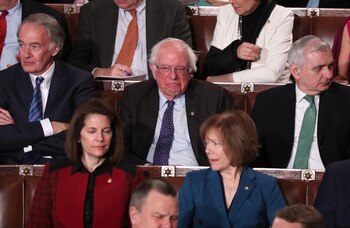 El senador Bernie Sanders durante
