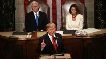Durante el discurso del Estado