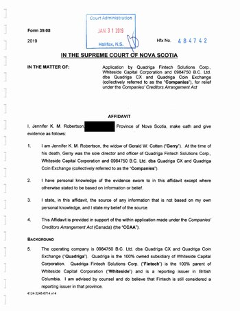 La declaración jurada de Jennifer