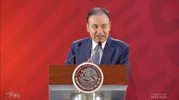 Alfonso Durazo, titular de la SSPC, al presentar el plan para reforzar la seguridad en 18 regiones de México. (Foto: Especial)