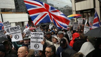 Manifestación en contra del antisemitismo