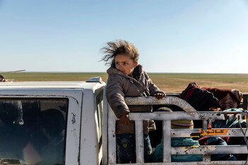 Un niña que huyó del