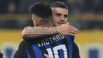 El abrazo de Lautaro Martínez