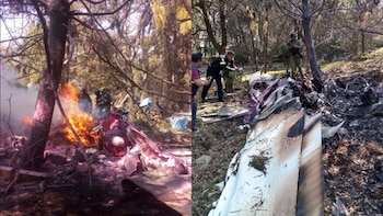 La aeronave cayó en el