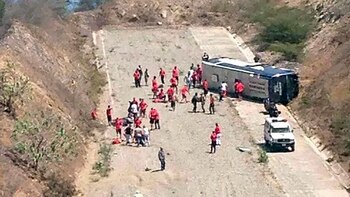 El micro que trasportaba a