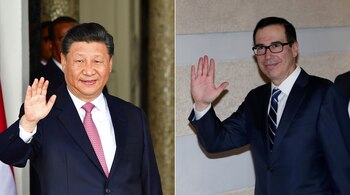 Xi Jinping y Steve Mnuchin