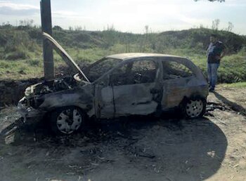 El auto apareció el domingo